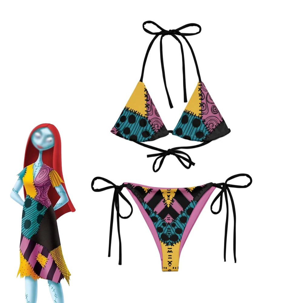 Aquarium Zombie - Nightmare Cosplay Sally Bikini Set Donna