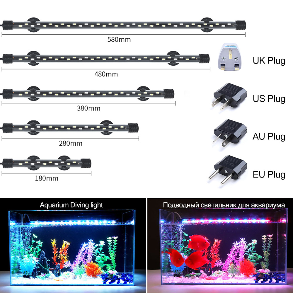 Aquarium Plant Light - 90-260V Acquario Luce LED Impermeabile Acquario