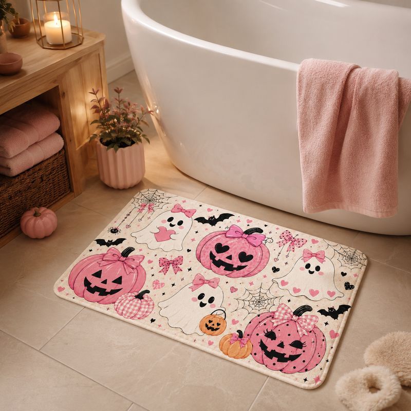 Aquarium Zombie - Tappetino da Bagno Rosa per Halloween