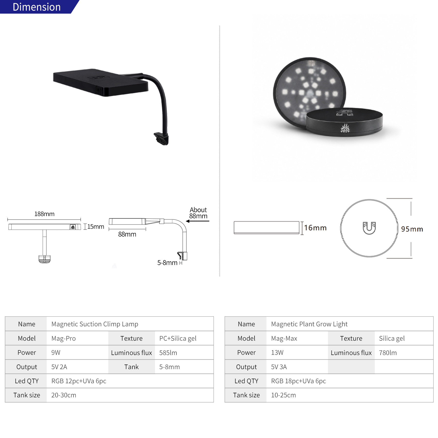 Lampada per la crescita delle  - Aquarium Plant Light recensione e prezzo