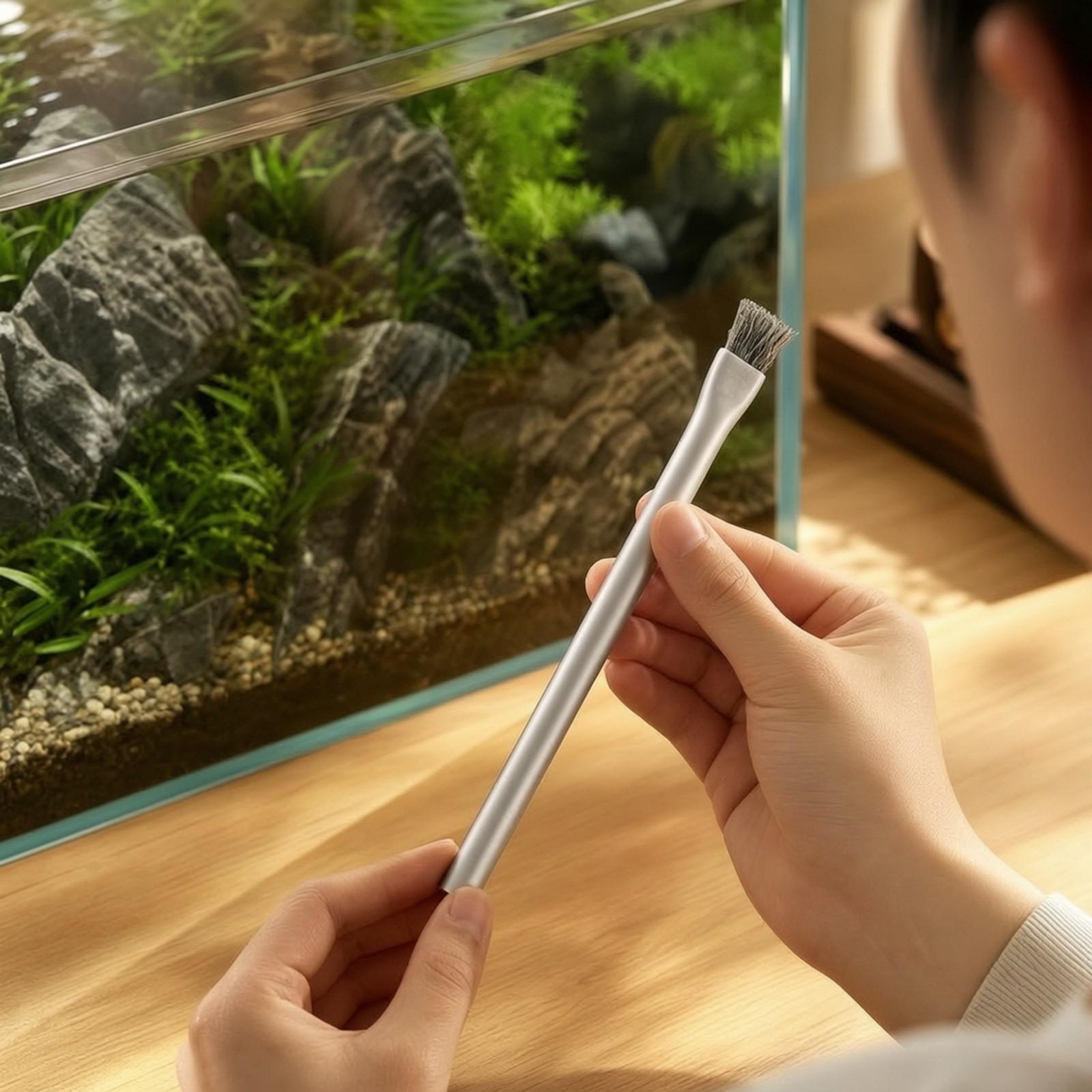 Spazzola per Algae in Acciaio  - Planted Aquarium With Rocks recensione e prezzo